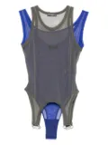 Mugler mesh layered bodysuit - Green