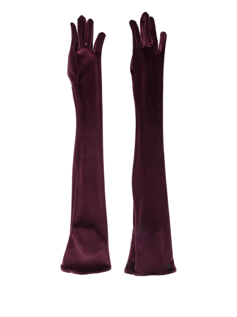 Mugler ロゴ ロング手袋 - レッド Mugler ロゴ ロング手袋 - レッド