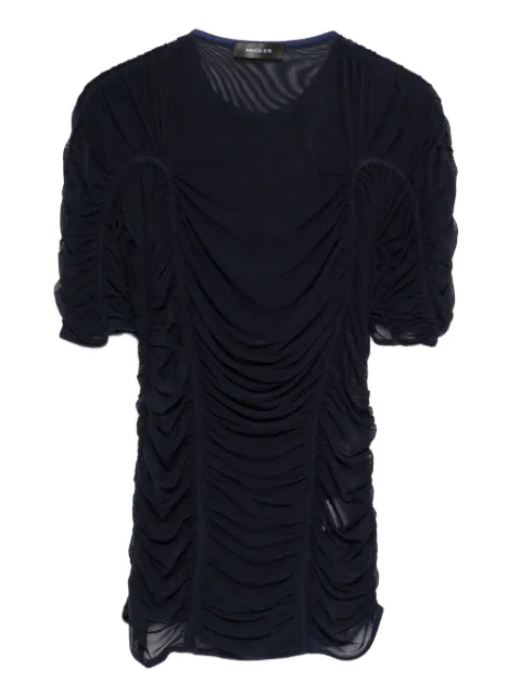 Mugler mesh short-sleeves top