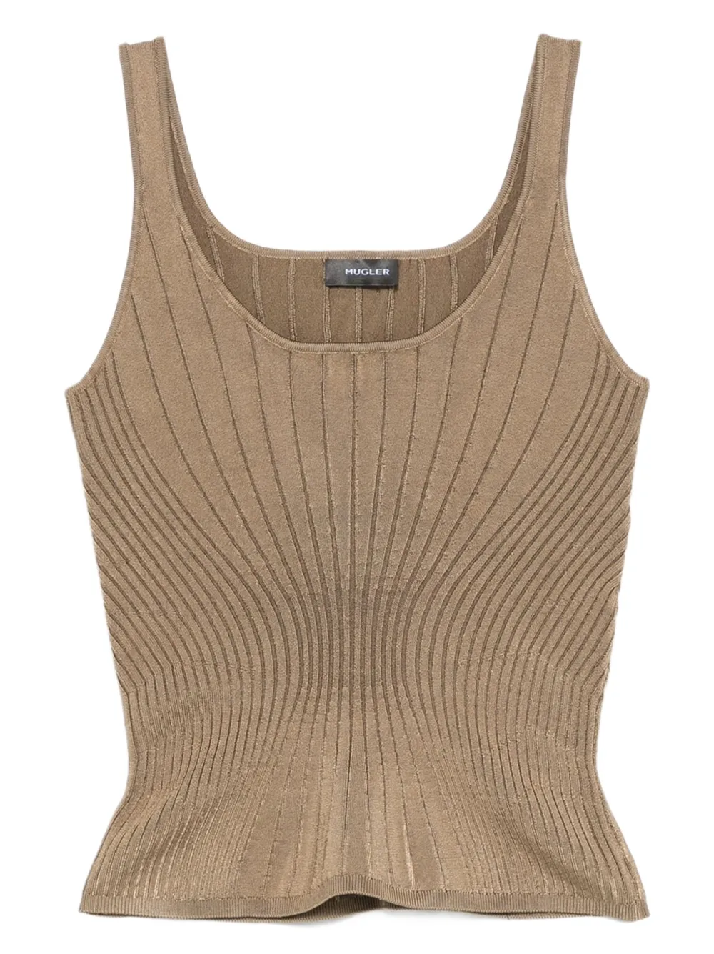 Mugler ribbed tank top - グリーン Mugler ribbed tank top - グリーン