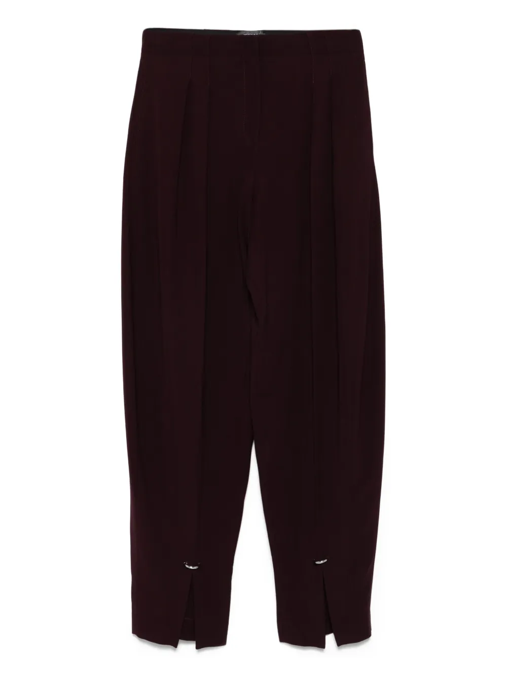 Mugler Plooibroek met split in de zoom Rood