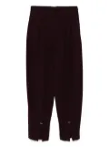 Mugler pleated split-hem trousers - Red