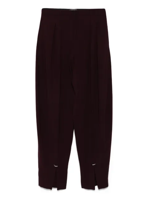 Mugler pleated split-hem trousers
