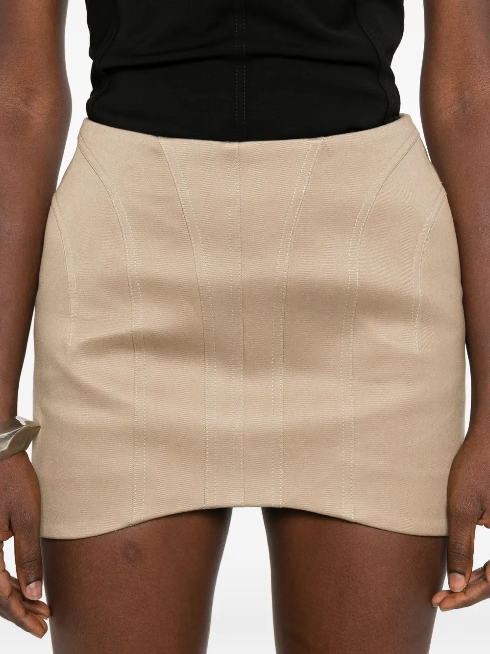 Mugler Rok met vlakken Beige
