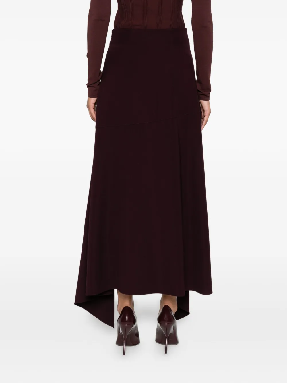 Mugler Rok met ruches Rood