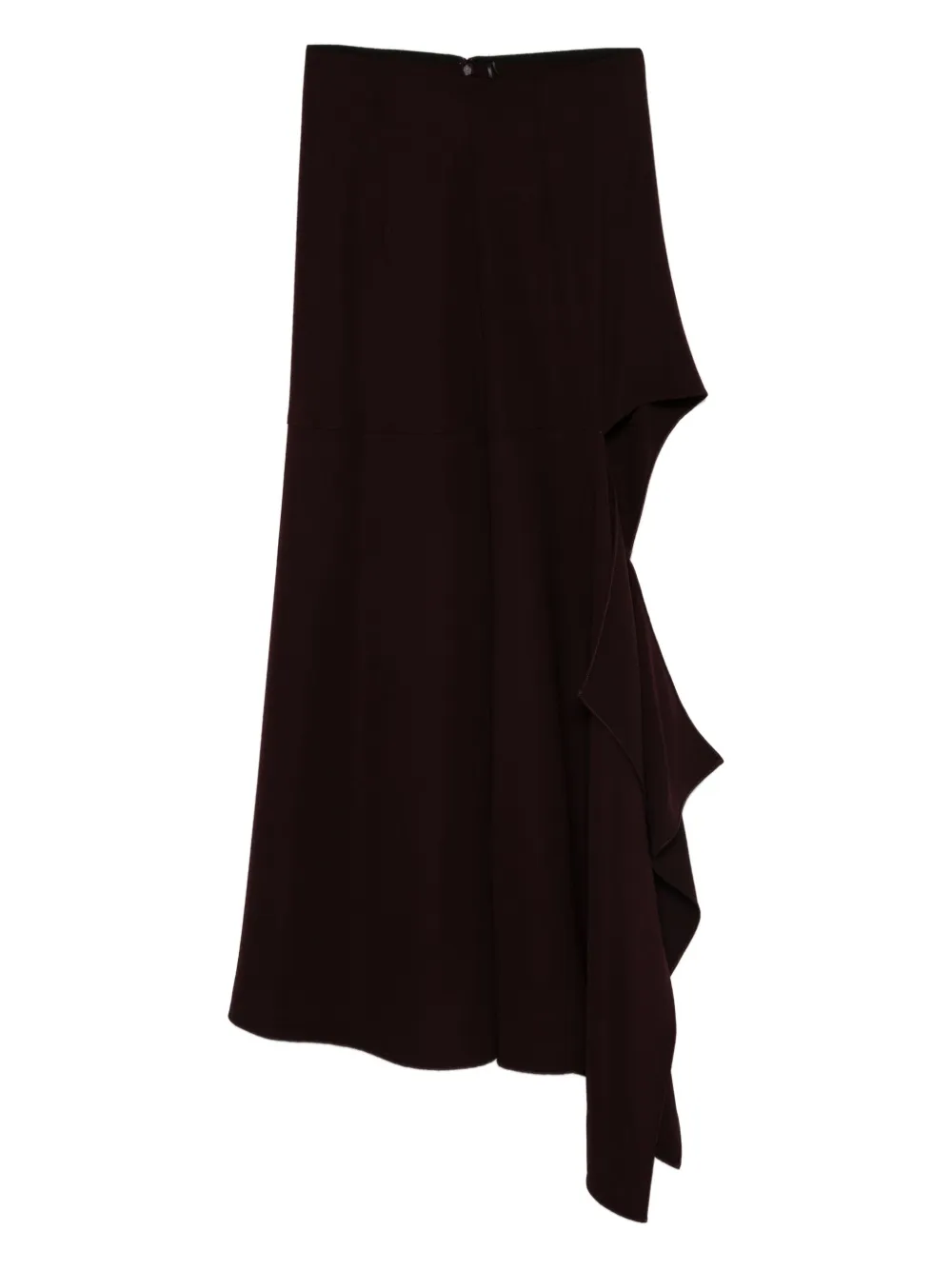 Mugler ruffled asymmetric skirt | Red | Image 1