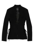 Mugler sculptural lace-up jacket - Black