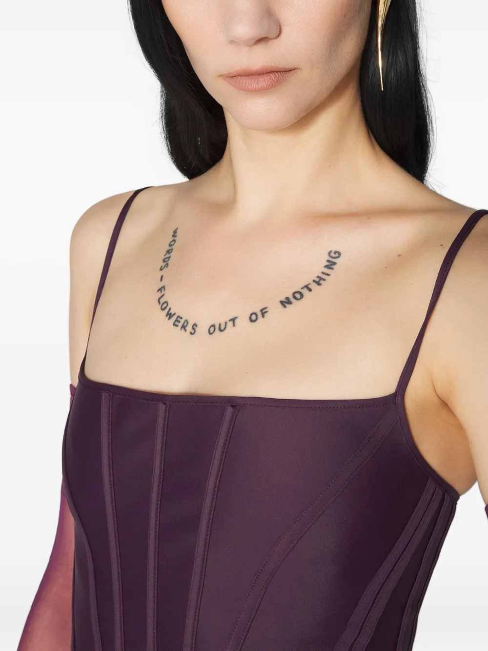 Mugler Top met vlakken Paars