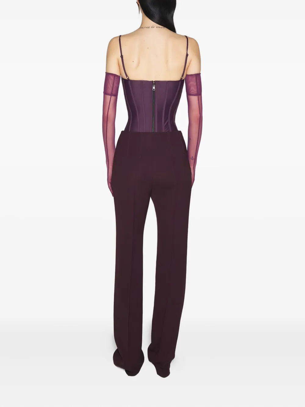 Mugler Top met vlakken Paars