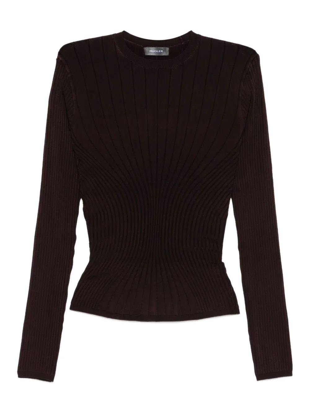 Mugler Geribbelde top Paars