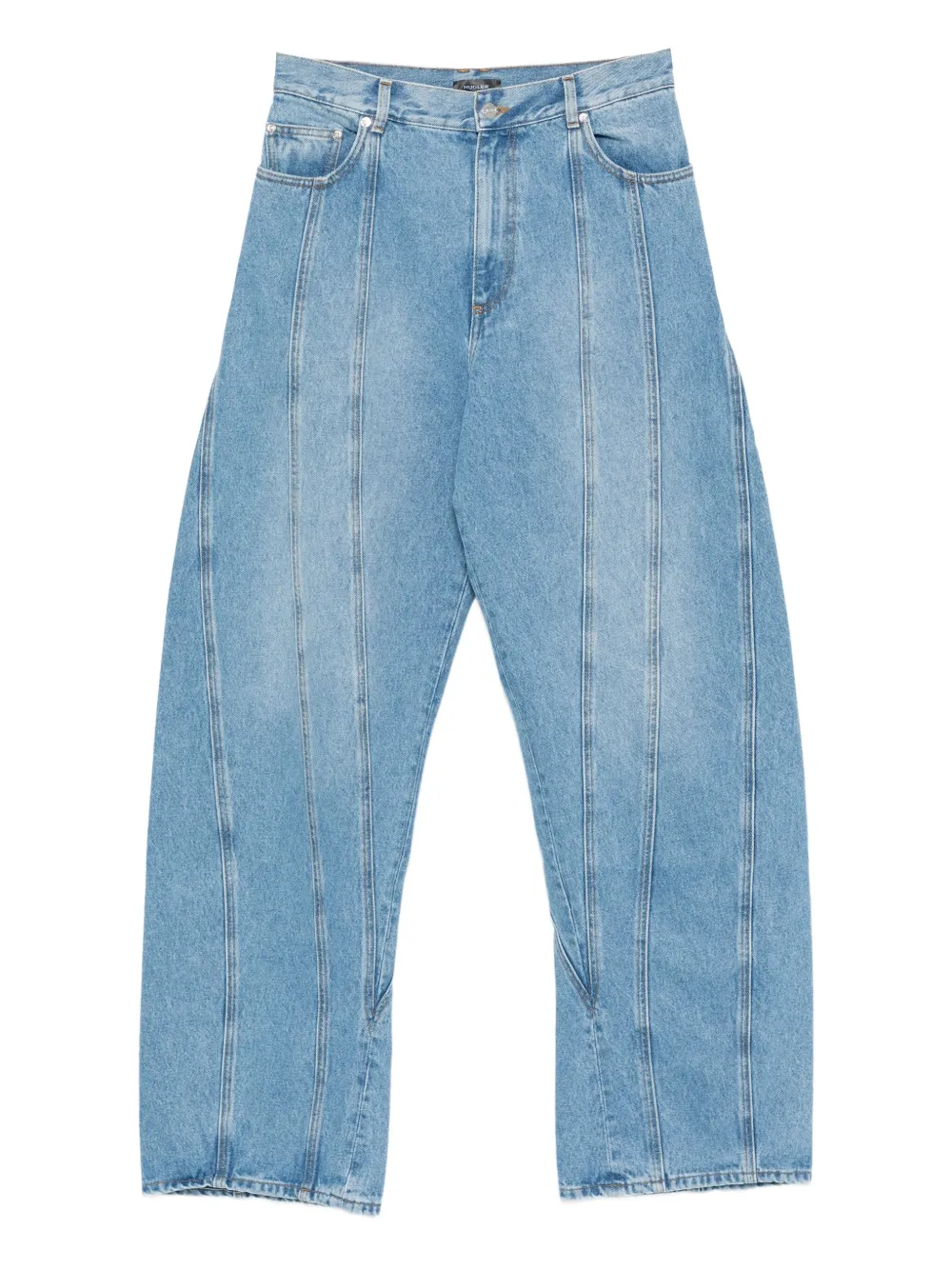 Mugler panelled cotton jeans | Blue | Image 1
