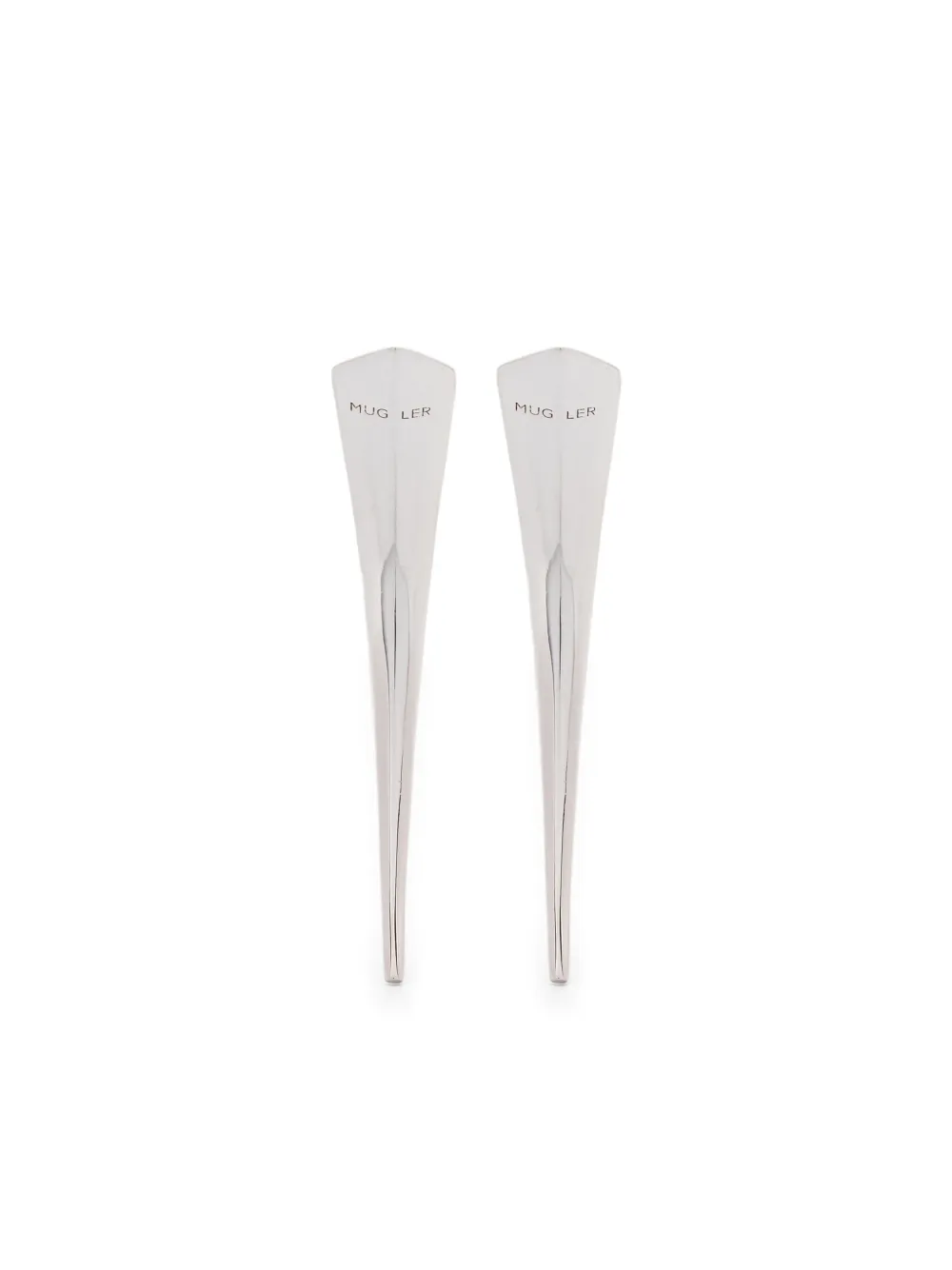 engraved-logo earrings