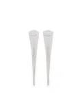 Mugler engraved-logo earrings - Silver