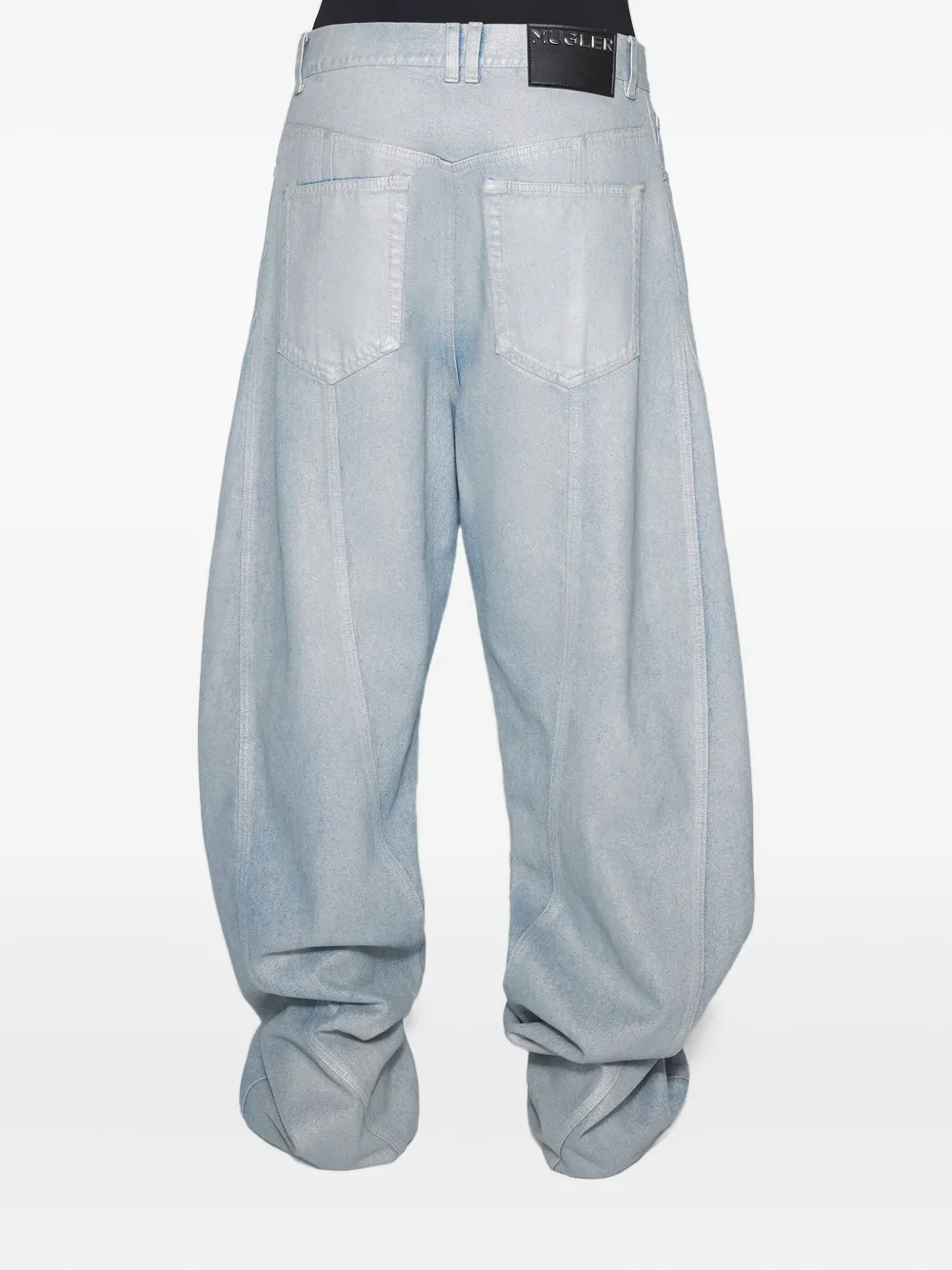Mugler Broek met vlakken Blauw