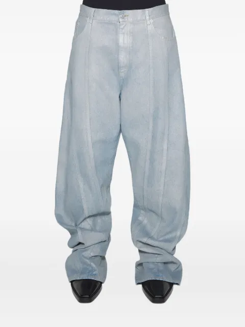 Mugler panelled cotton trousers