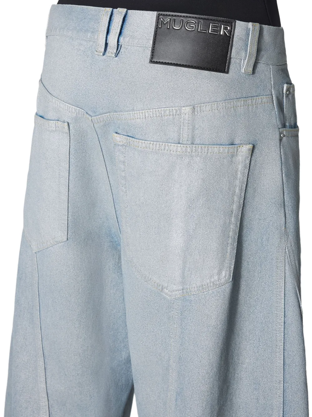 Mugler Broek met vlakken Blauw