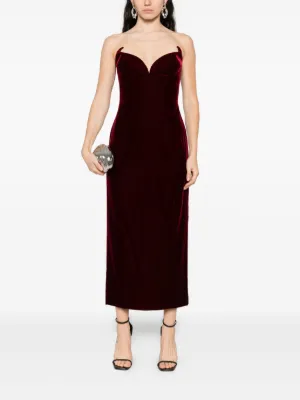 Thierry Mugler レッド片肩ストラップドレス　ワンピース Amazon | ワンピース ノースリーブ ロング丈 M 赤 ライン