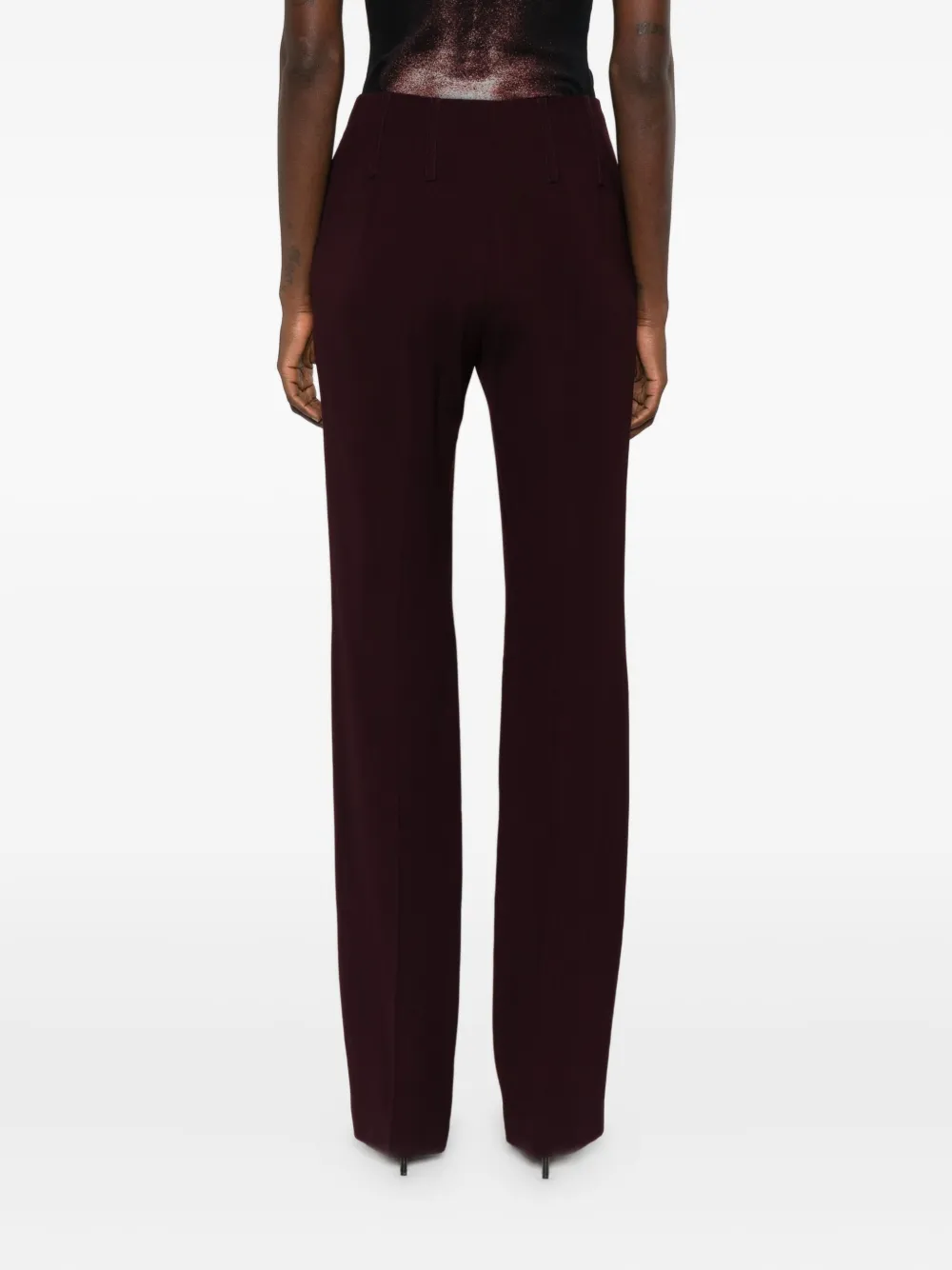 Mugler Wollen plooibroek Paars