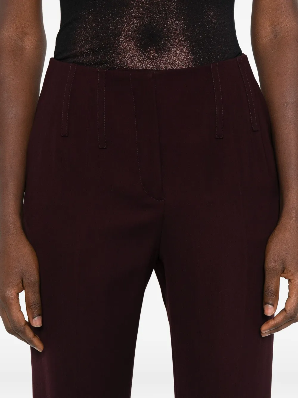 Mugler Wollen plooibroek Paars