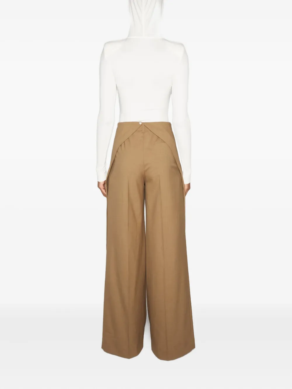 Mugler Geplooide broek Bruin