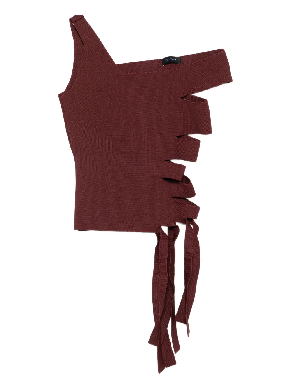 Mugler Asymmetrische top Rood
