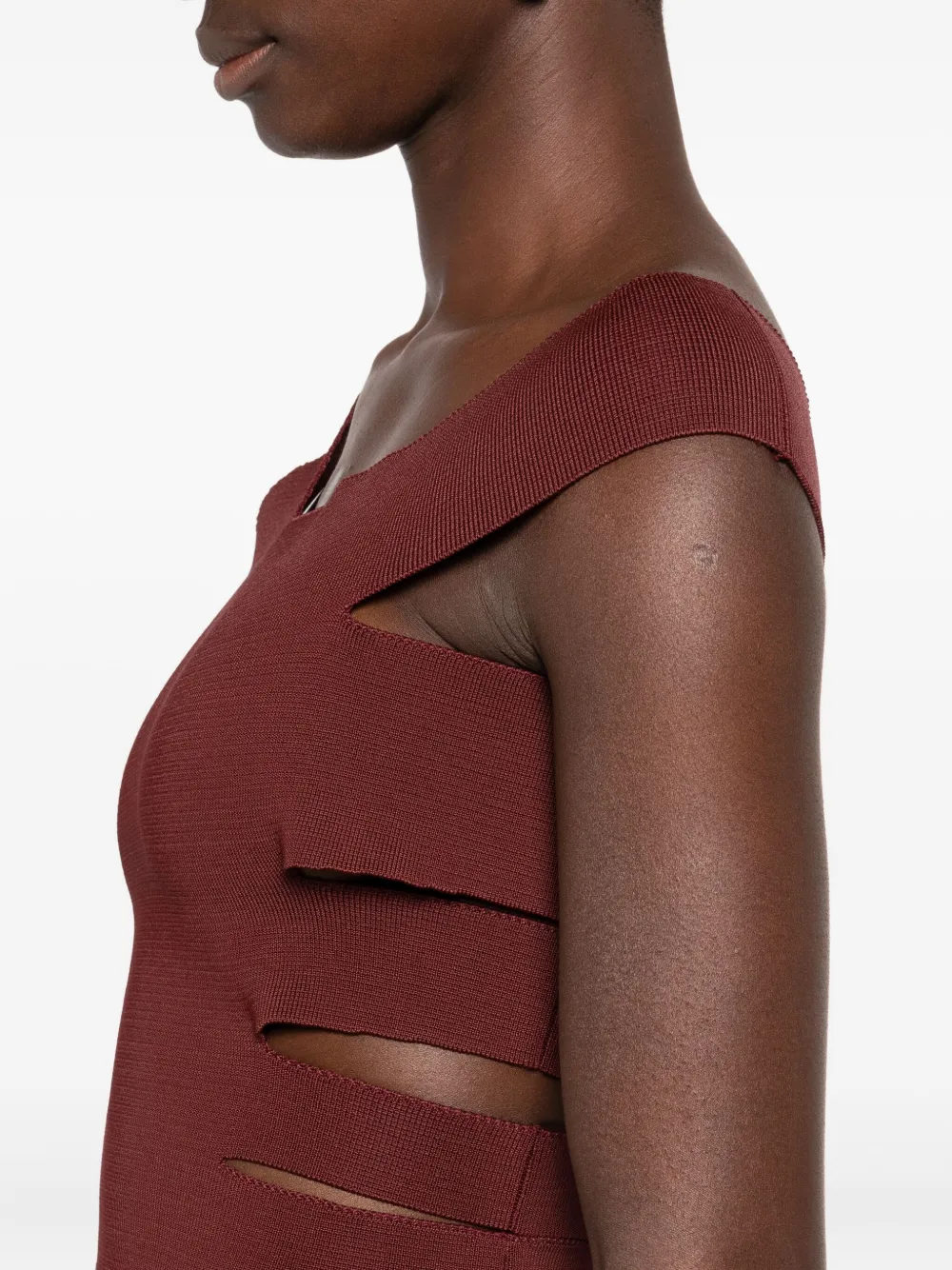 Mugler Asymmetrische top Rood