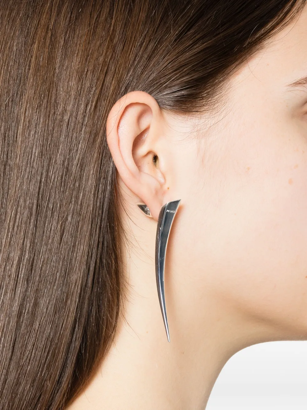Mugler engraved-logo earrings | Image 2