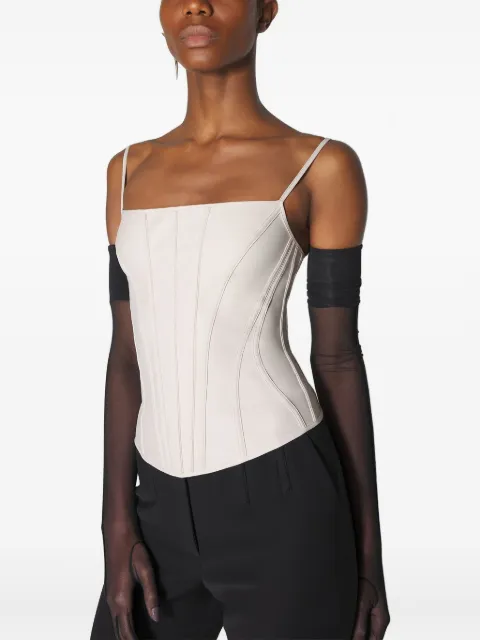 Mugler haut-corset à empiècements contrastants