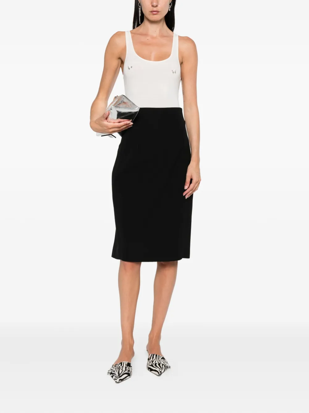 Mugler panelled midi skirt | Fitted Skirts | Image 2