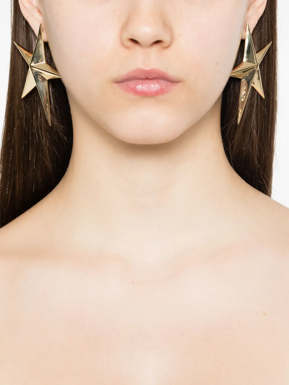 Mugler Stervormige oorbellen - Goud