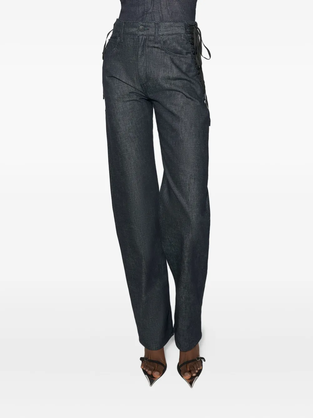 Mugler Straight jeans Blauw