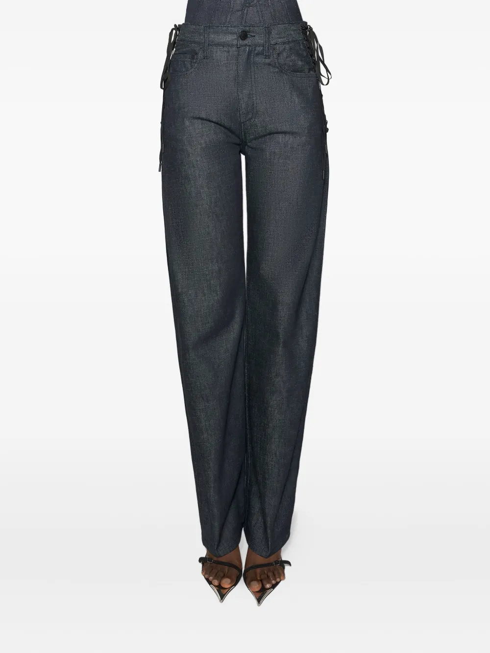 Mugler Straight jeans Blauw
