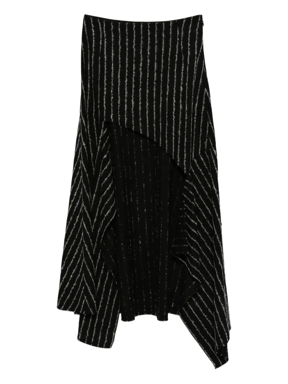 Mugler pinstripe asymmetric skirt | Black | Image 1