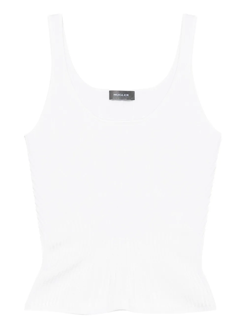 Mugler ribbed tank top Wit