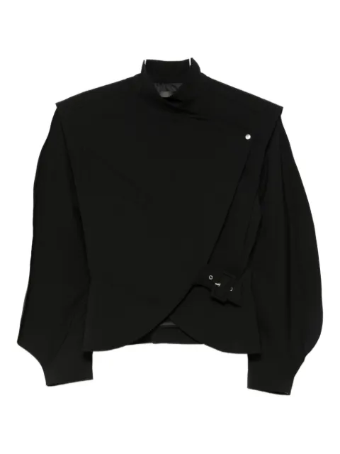 Mugler buckle-fastening high-neck jacket