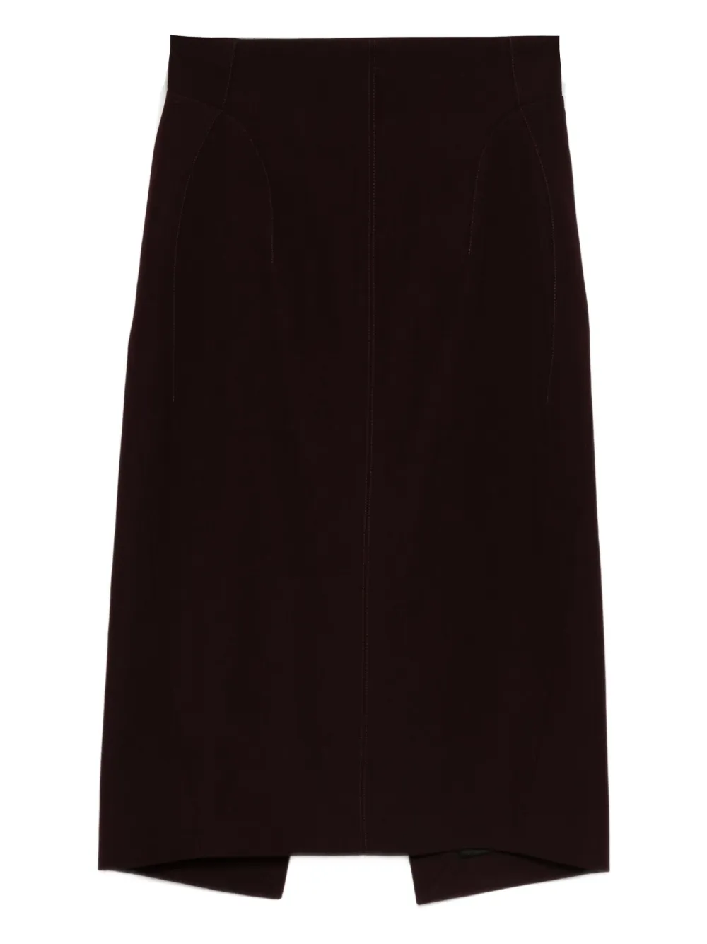 Mugler Kokerrok met gespdetail Rood