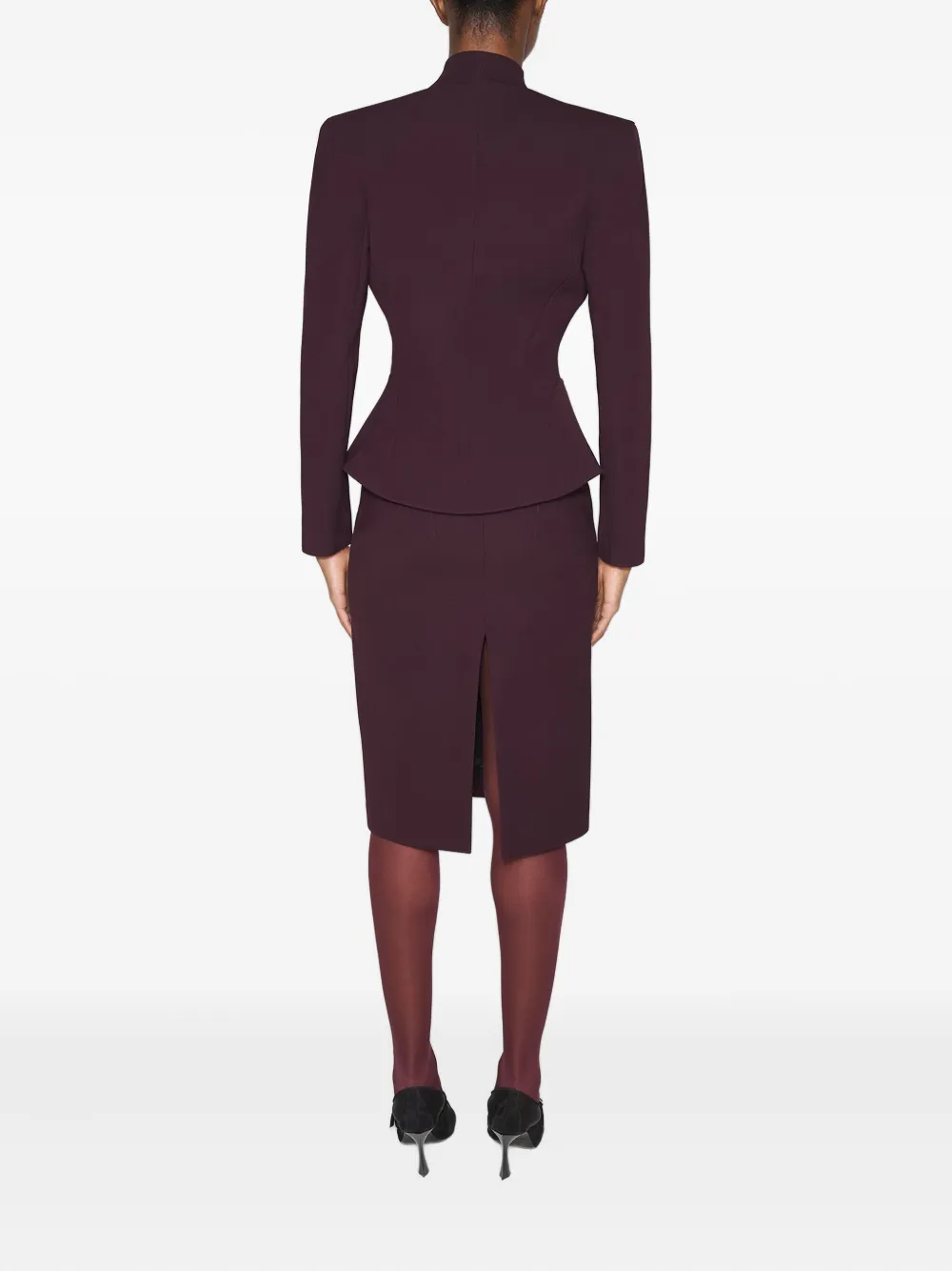 Mugler Getailleerd jack met peplum taille Rood