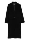 Mugler single-breasted ring-fastening coat - Black