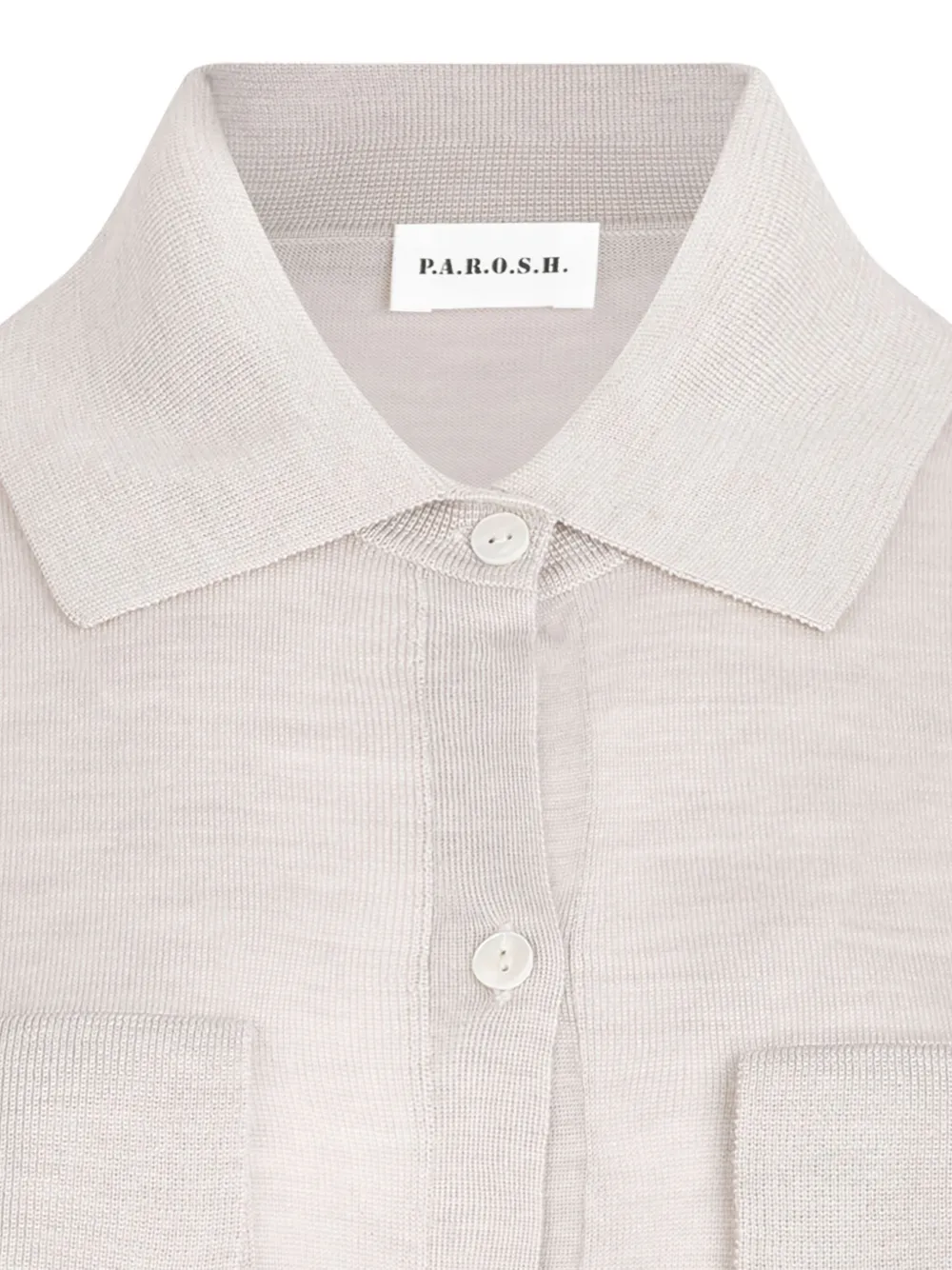 P.a.r.o.s.h Buttoned Patch-pocket Cardigan In Neutral