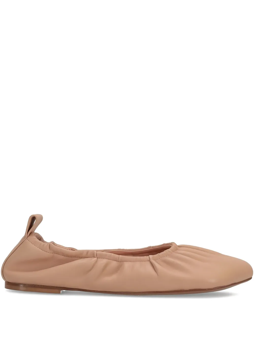 Niccolò Pasqualetti Obliqua Leathner Ballet Flats In Brown