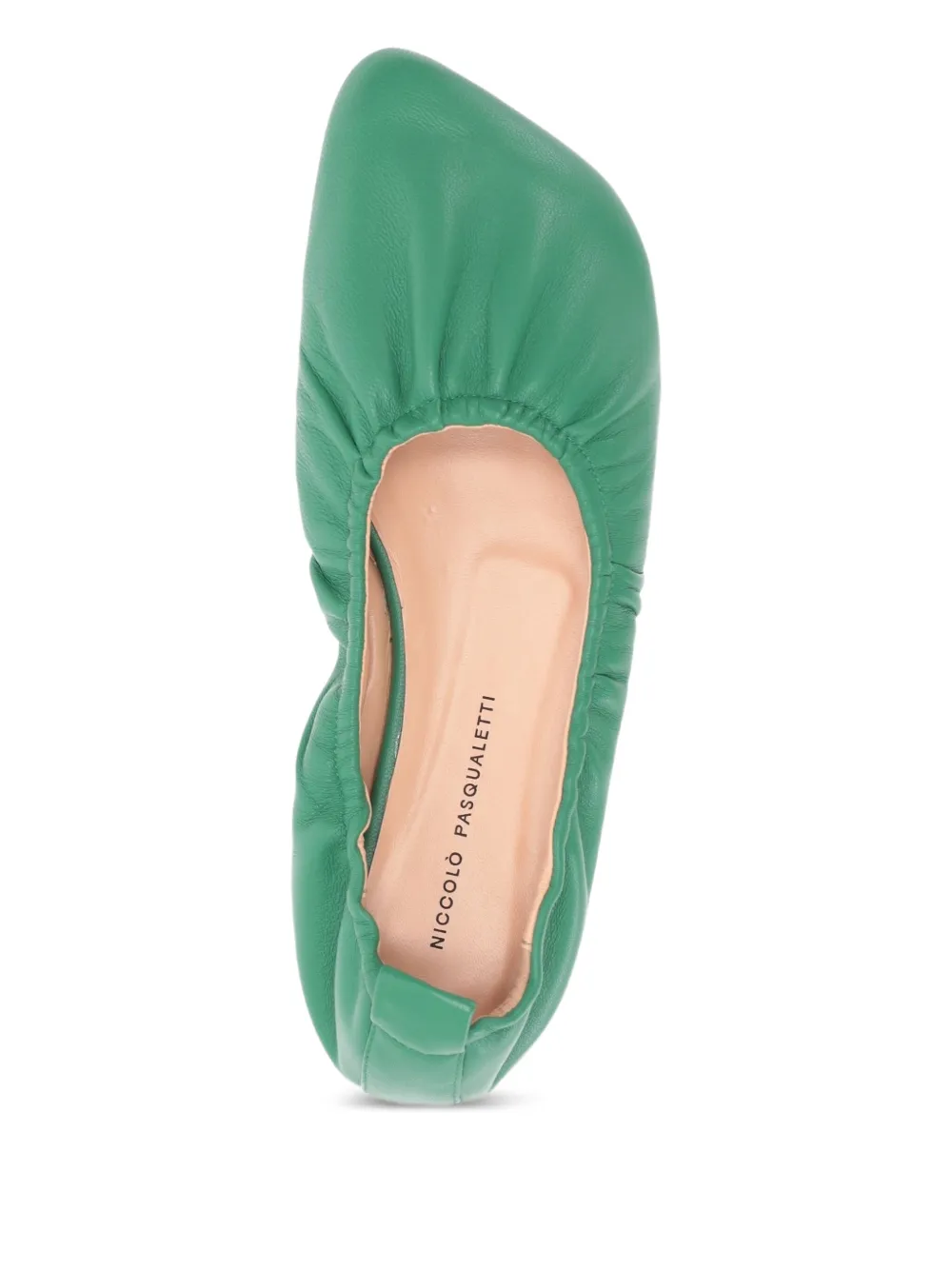 Niccolò Pasqualetti Obliqua Soft leren ballerina's Groen