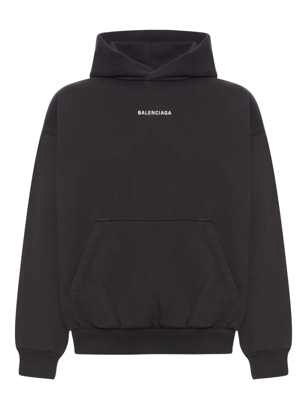 Balenciaga logo-print hoodie Zwart