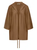 Max Mara hooded wool cardi-coat - Brown