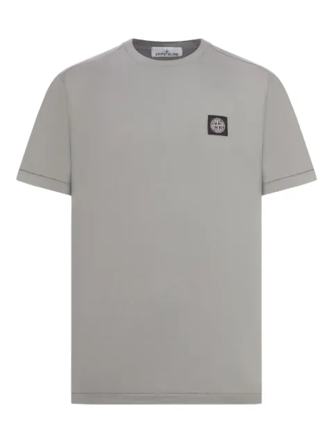 Stone Island logo-patch cotton T-shirt