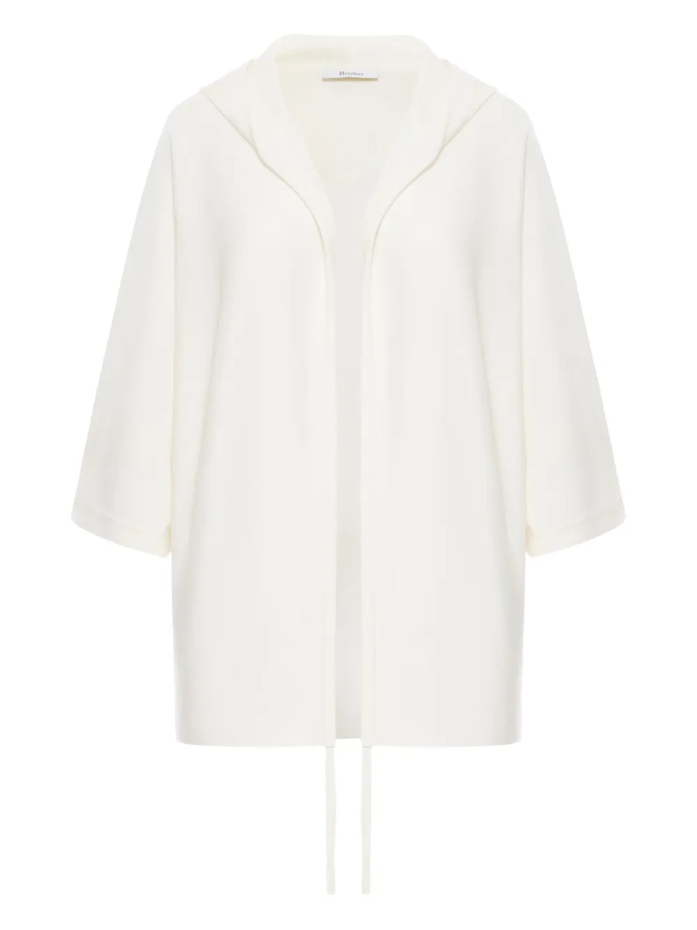 Max Mara hooded wool cardigan Wit