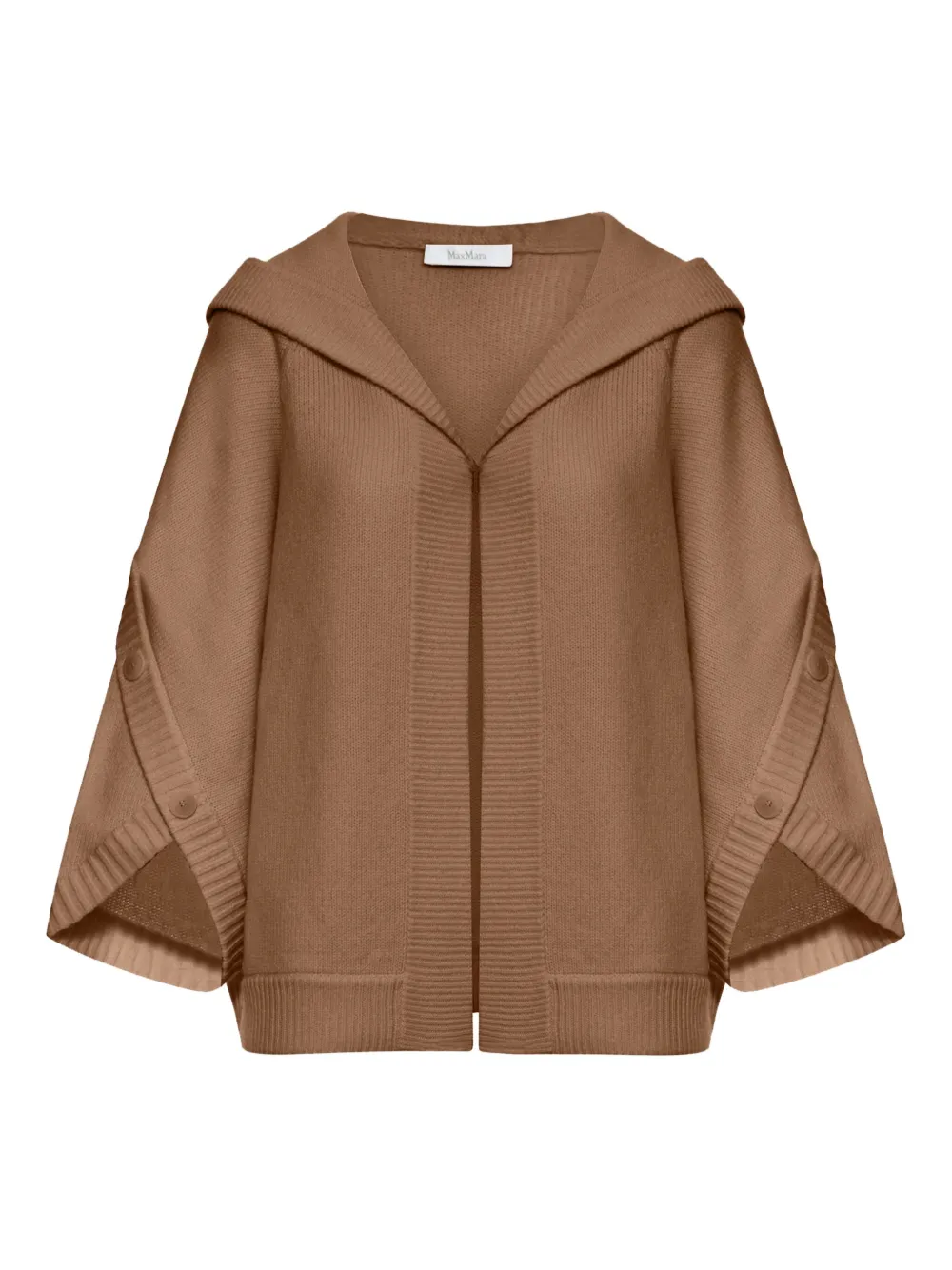 Max Mara Vest met capuchon en wijde mouwen Bruin