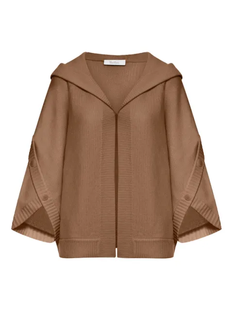 Max Mara hooded wide-sleeve cardigan