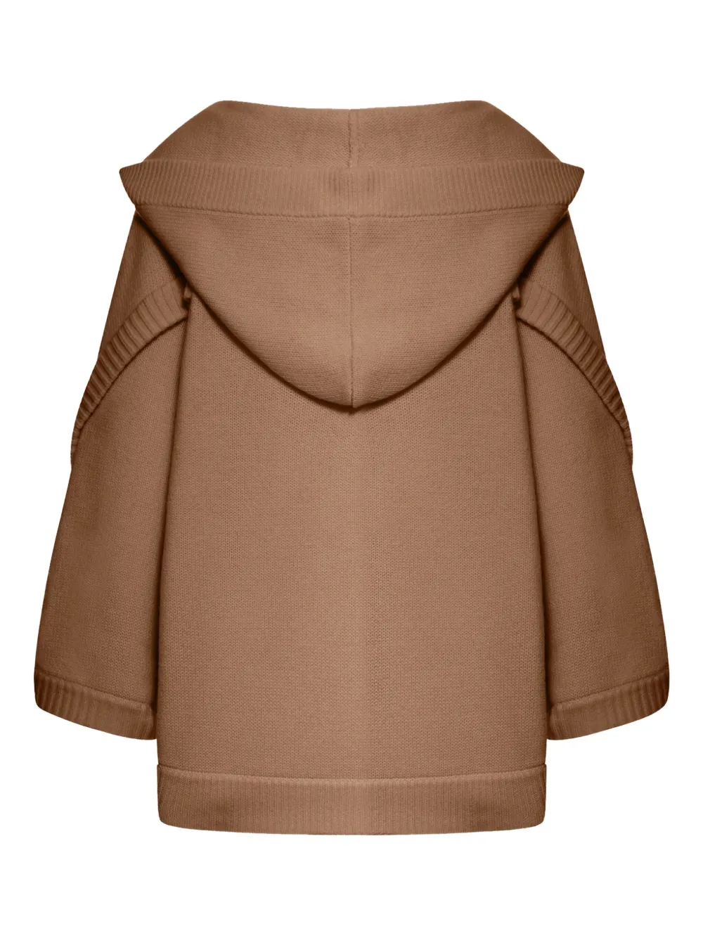 Max Mara Vest met capuchon en wijde mouwen Bruin
