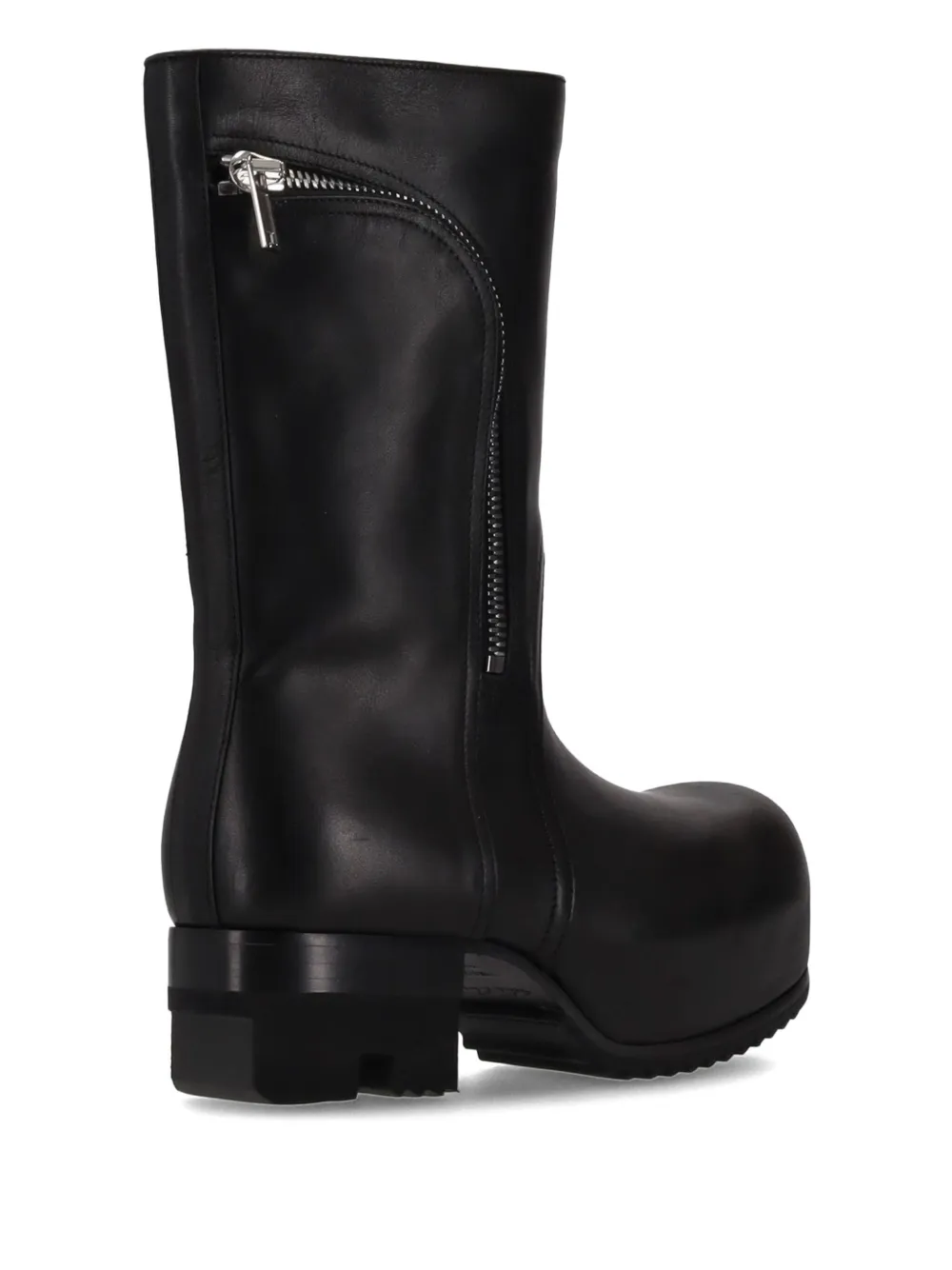 Rick Owens 50 mm Bauhaus Ballast leren laarzen Zwart