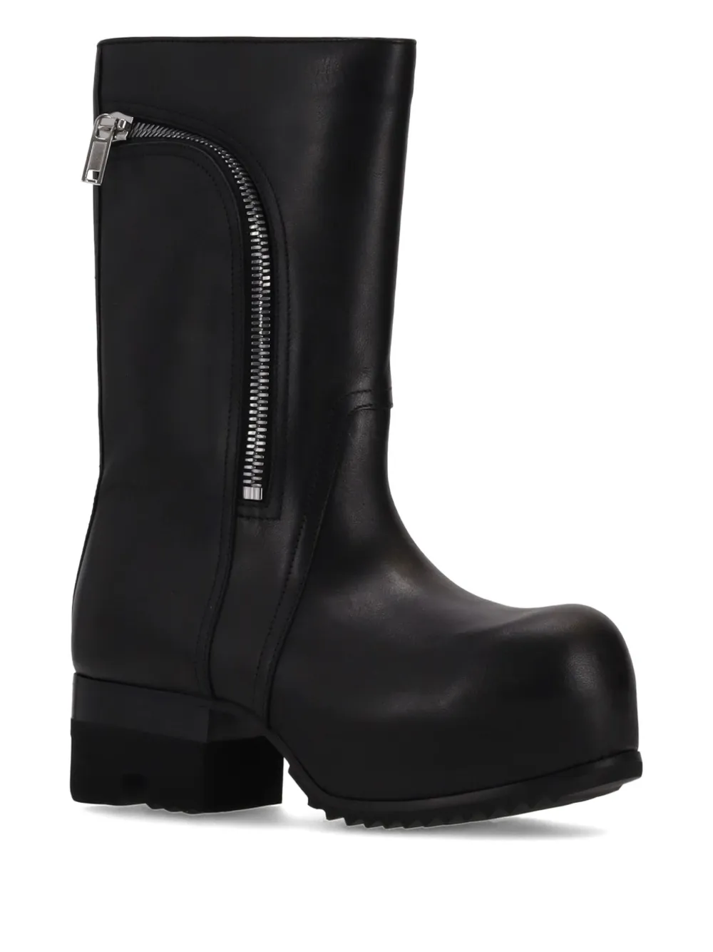 Rick Owens 50 mm Bauhaus Ballast leren laarzen Zwart